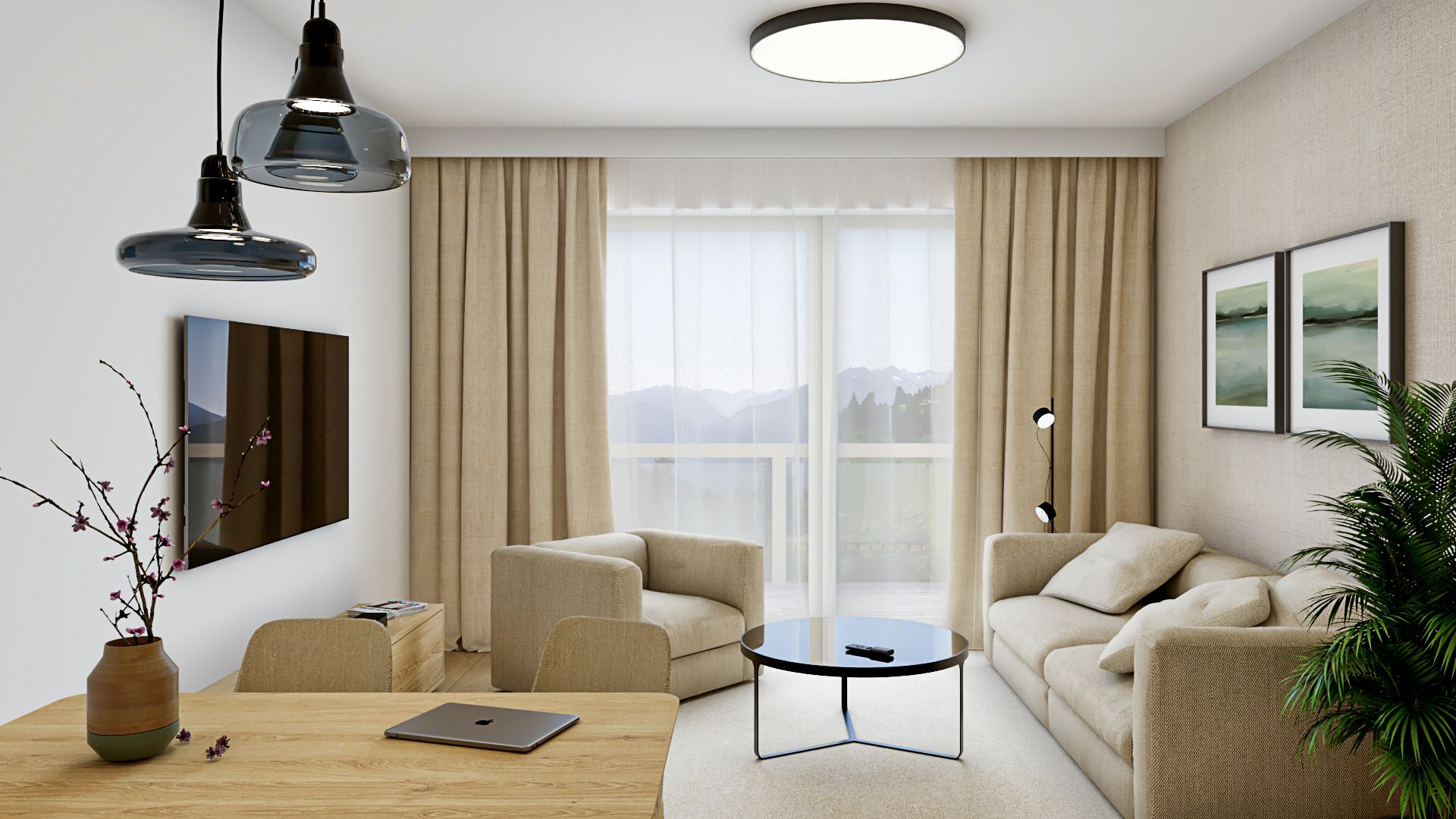 02.B - 2-izb. apartmán, 55,74 m2, DONOVALY, priamo na zjazdovke